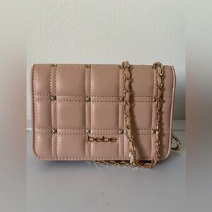 Bebe Blush Pink Studded Crossbody Bag